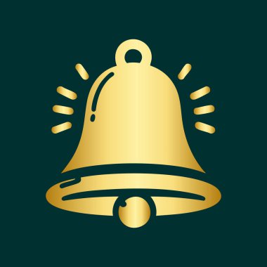 Çan düz simgesi, vektör illüstrasyonu