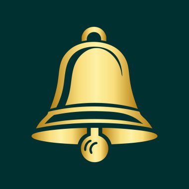 Çan simgesi, düz vektör çizimi tasarımı