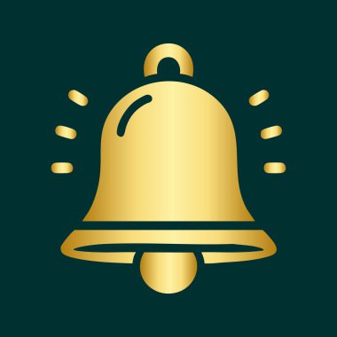 Moda biçimi izole edilmiş arkaplanda çan simgesi