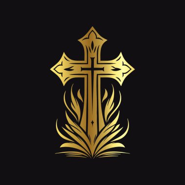 Altın haç ve kanatlar
