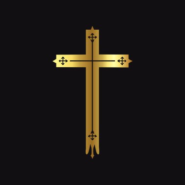 Simge siyah arka plan üzerine çapraz