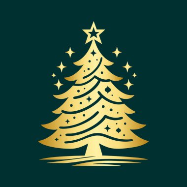 Noel ağacı ikonu. vektör illüstrasyonu