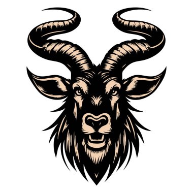 Beyaz Arkaplanda Kızgın Antilop Baş Vektörü