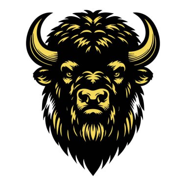Güçlü Bizon Yüzlü Siyahlı Görüntü