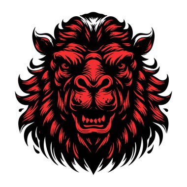 Dövme veya Logo için Öfkeli Deve Yüzlü Görüntü