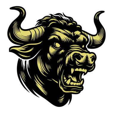 Saldırgan İnek Başı ve Vahşi İfade