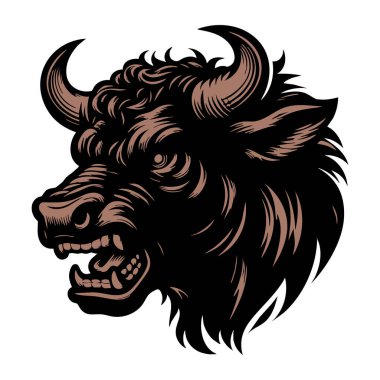 Kızgın İnek Yüzlü Vektör Çizimi