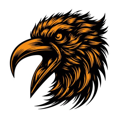 Tek Renkli Kızgın Karga Çizimi