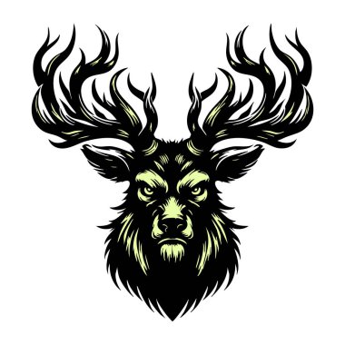 Yoğun İfadeli Vahşi Geyik Başı