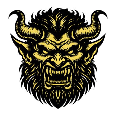 Yoğun ve vahşi Şeytan Yüzü Grafiksel