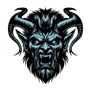 Kızgın bakışlı Kötü Şeytan Surat