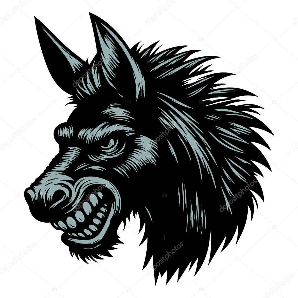 Intense Donkey Face Graphic Isolated