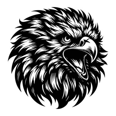 Keskin Gözlü Cesur ve Vahşi Kartal Kafası