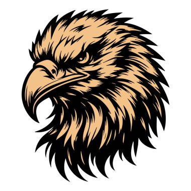 Saldırgan Kartal Kafa Vektör Çizimi