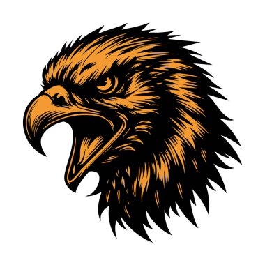 Monokrom 'da Biçimlendirilmiş Şahin Çizimi