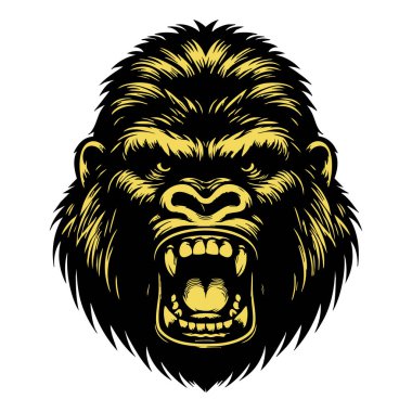 Gerçekçi Öfkeli Goril Çizimi