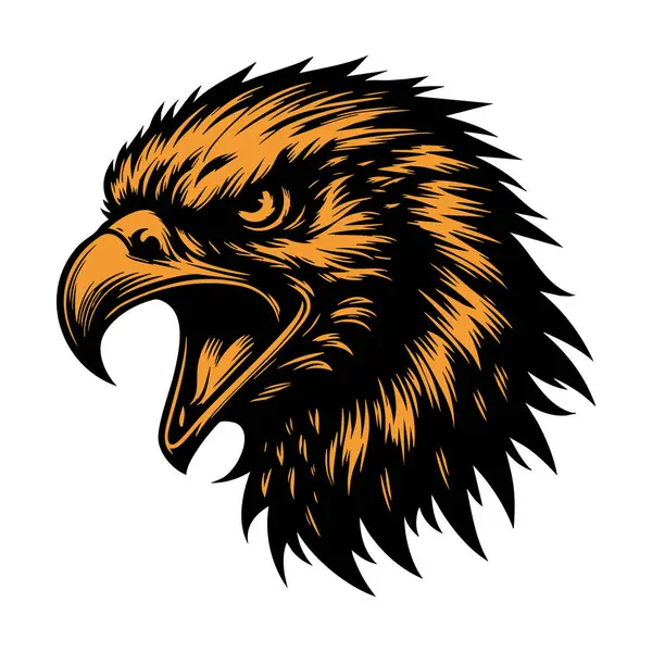 Monokrom 'da Biçimlendirilmiş Şahin Çizimi