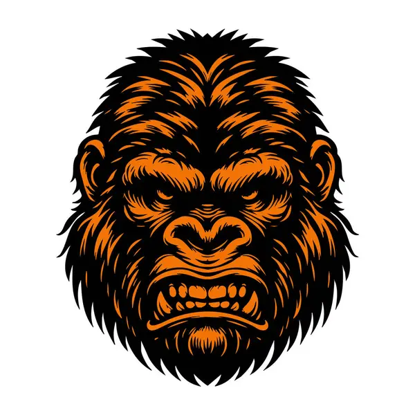 Öfkeli Snarl İfadesiyle Goril Surat