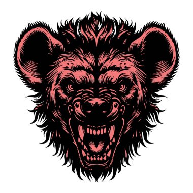 Vahşi Sırtlan Başı Siyah-Beyaz Çiziyor