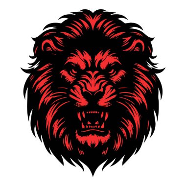 Görkemli ama Kızgın Aslan Portresi Sanatı