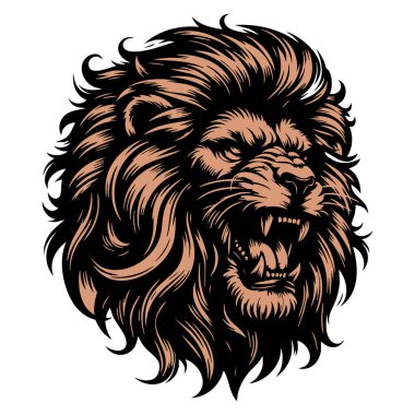 Tek Krom Aslan Başlı Kızgın Bakışlı