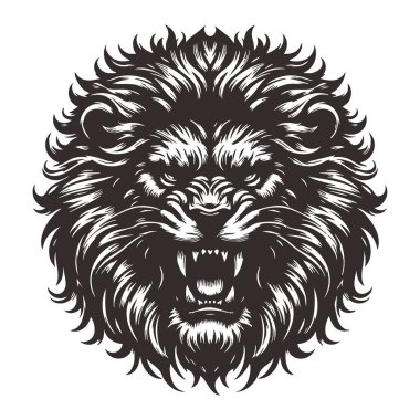 Güçlü görünüşlü Vahşi Aslan Baş Vektörü