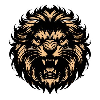 Yoğun İfadeli Kızgın Aslan Surat