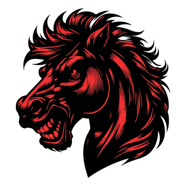 Ürkütücü bakışlı Vahşi At Kafası