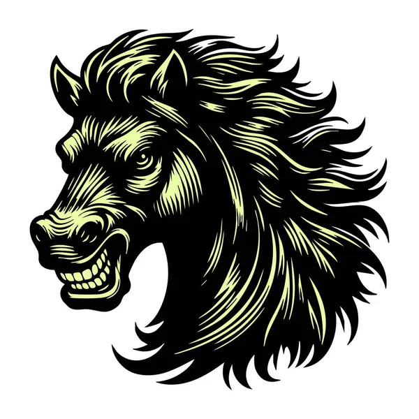 Öfkeli At Suratı ve Vahşi İfadesi