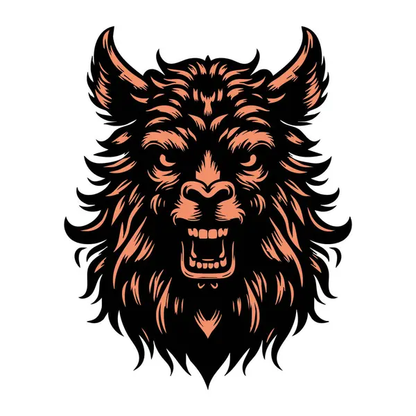 Ürkütücü bakışlı Vahşi Lama Surat