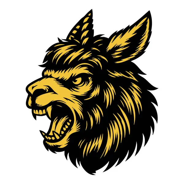 Vahşi İfadesiyle Kızgın Lama Surat