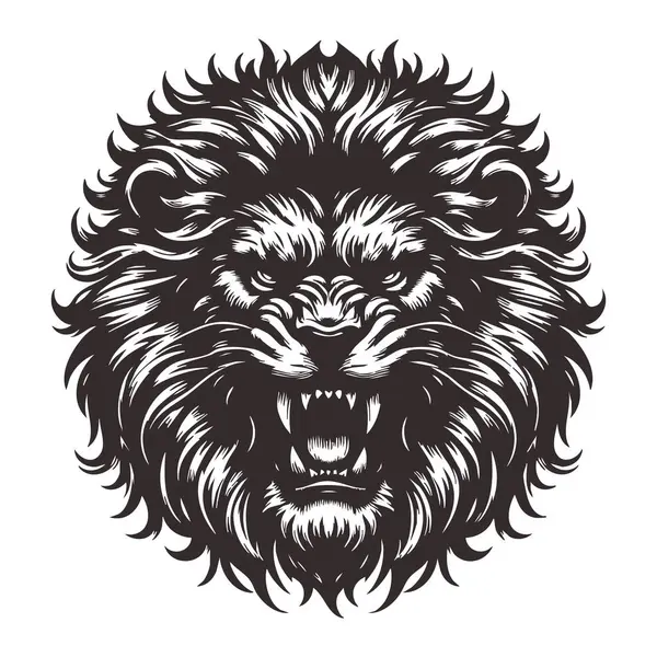 Güçlü görünüşlü Vahşi Aslan Baş Vektörü