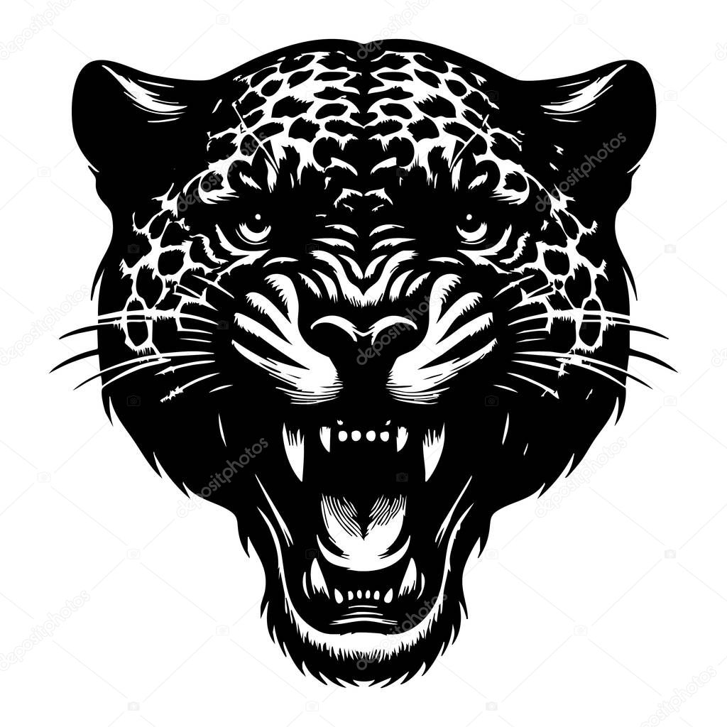 Aggressive Jaguar Vector with Angry Look