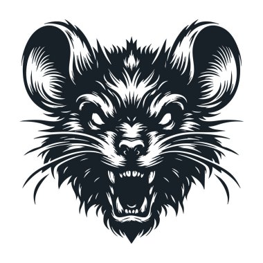 Kızgın Bakışlı Vahşi Fare Başlı Görüntü