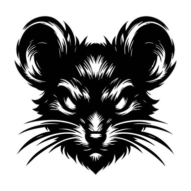Saldırgan Fare Başı Siyah ve Beyaz Çiziyor