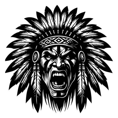 Amerikan yerlilerinin başı.