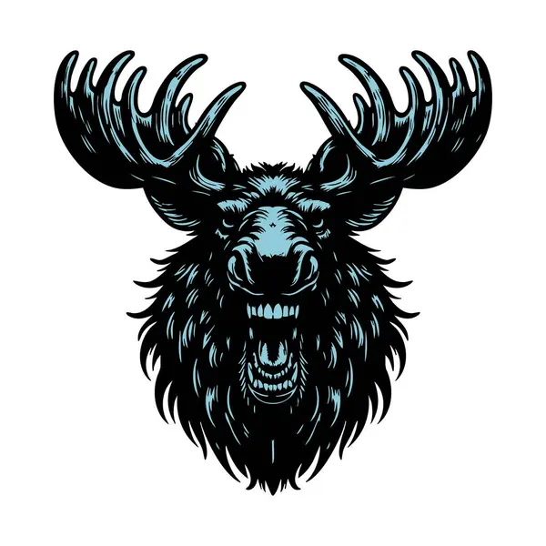 Öfkeli Geyik Yüzü ve Vahşi İfadesi