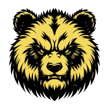 Vahşi Panda Surat Vektör Çizimi