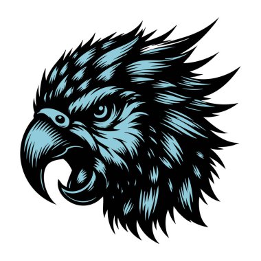 Kızgın bakışlı papağan kafası