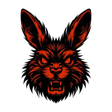 Vahşi Tavşan Surat Vektör Çizimi