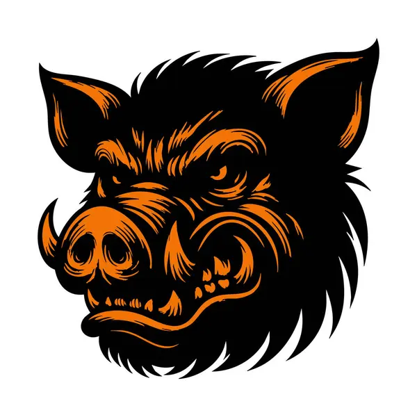 Öfkeli Domuz Kafası Çizimi İzole Edildi