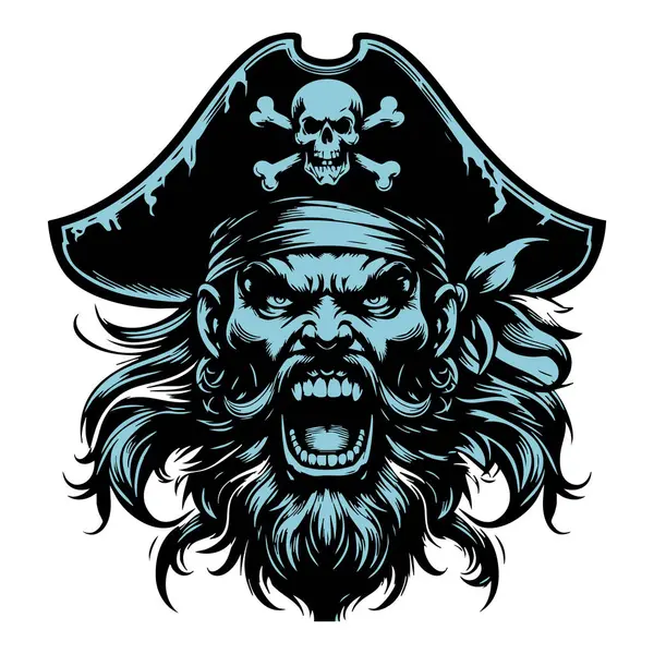 Kızgın Korsan Başı Resimleri Beyaz Arkaplanda