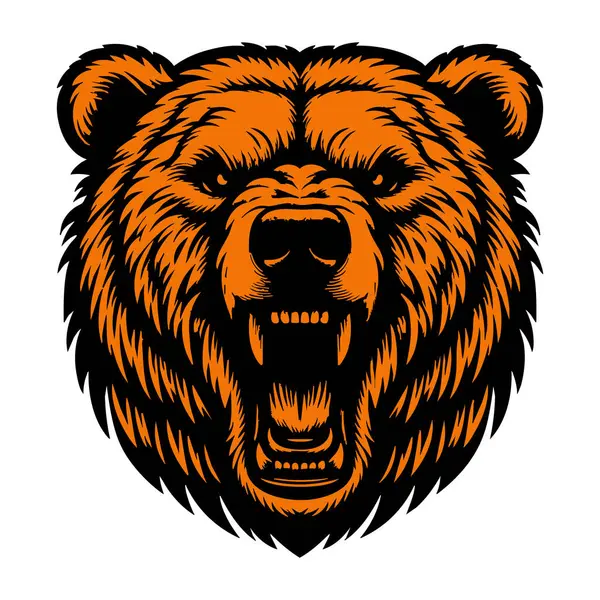 Vahşi Kutup Ayısı Yüz Vektör Çizimi