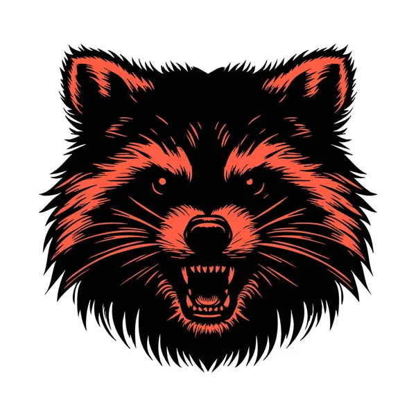 Yoğun Rakun Portre Vektörü