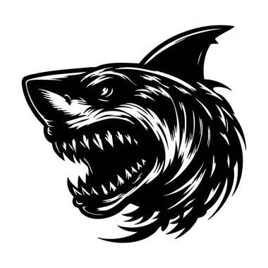 Kızgın Bakışlı Köpekbalığı Başı Clipart