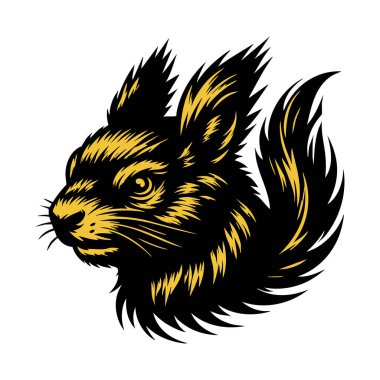 Öfkeli Sincap Kafa Resimleri Beyaz Arkaplanda