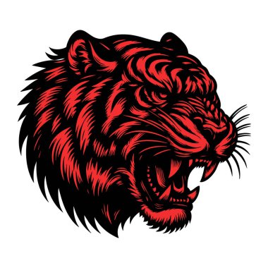 Kaplan Başı Maskot Biçimi Çizimi