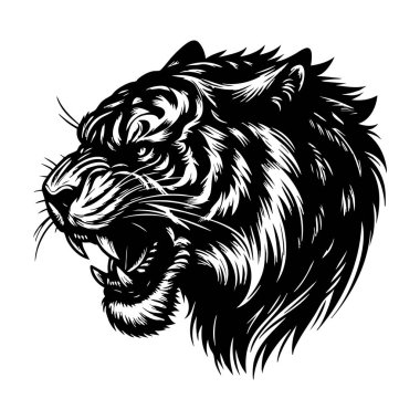 Yoğun Kaplan Portre Vektörü