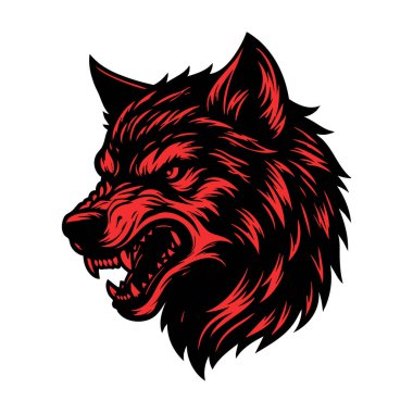 Yoğun Kurt Portresi Vektörü