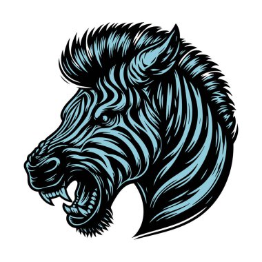 Yoğun Zebra Portre Vektörü